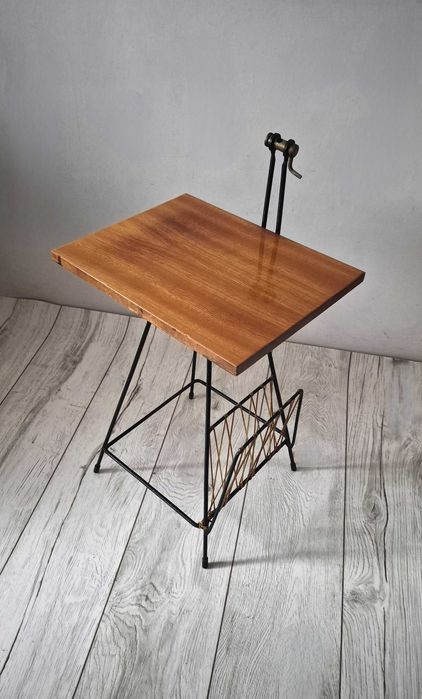 stolik gazetnik żyłkowy vintage retro