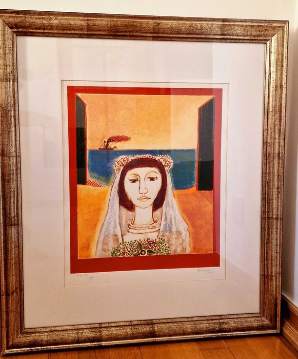 Serigrafia Francisco Relógio "A Noiva" -  Prova de Autor P.A. -E.