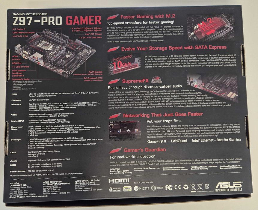 Motherboard ASUS Z97 Pro gamer