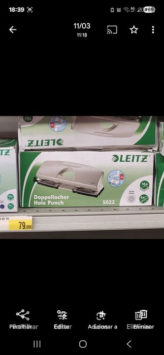 Agrafador duplo Leitz.