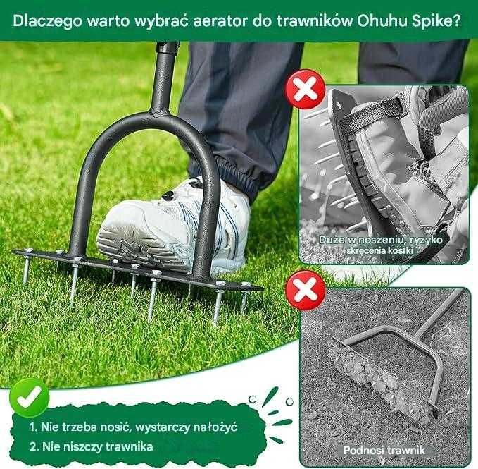 Aerator napowietrzacz do trawnika gleb Solidny Antypoślizgowy 5,6 cm