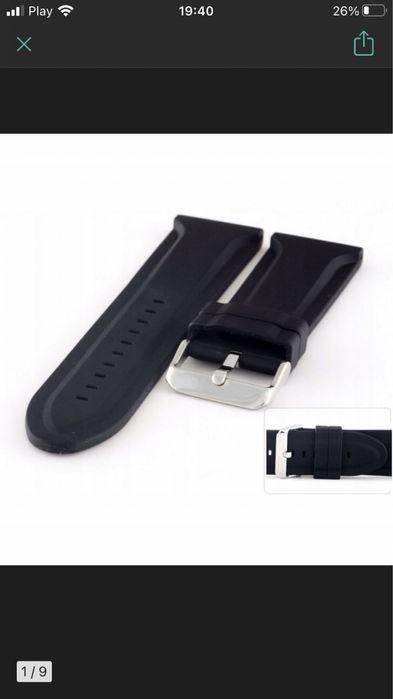 Pasek do zegarka 26 mm kauczukowy HORIDO 013.01 26 mm