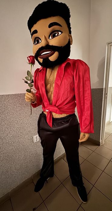 Alvaro, Dżesika , Dżejms, Kostium striptizera/ striptizerki biały miś