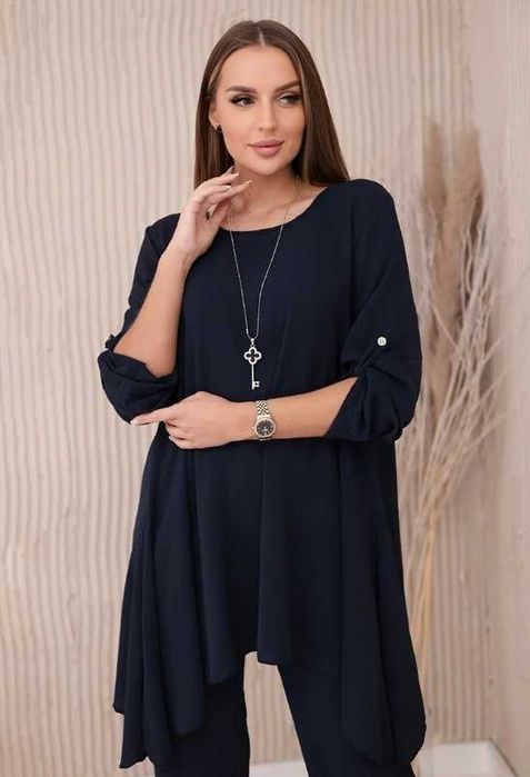 Elegancki luźny komplet damski na wesele na poprawiny na uroczystosc