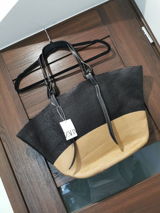 Duża torba Zara torebka kosz koszyk