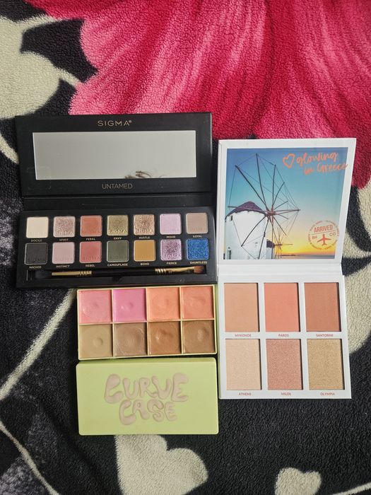 SIGMA UNTAMED/bh GREECE/CurveCase/zestaw do konturowania twarzy/oczu/na mokro i sucho/3 sztuki