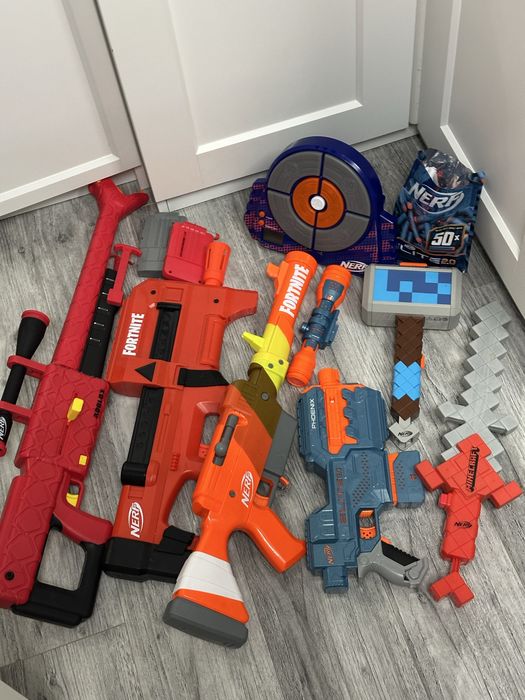 Nerf Fortnite & Roblox おもちゃセット Duzy zestaw NERF- Roblox, Minecraft, Fortnite Brzeg • OLX.pl