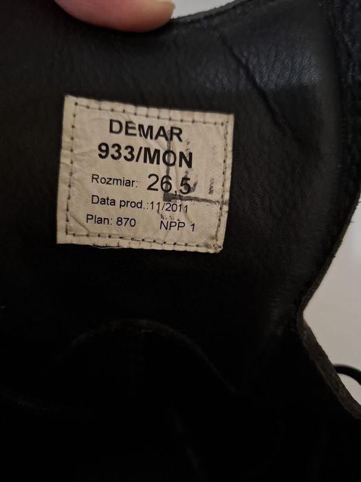 Buty Demar wojskowe zimowe czarne nowe roz. 26.5 - 41.