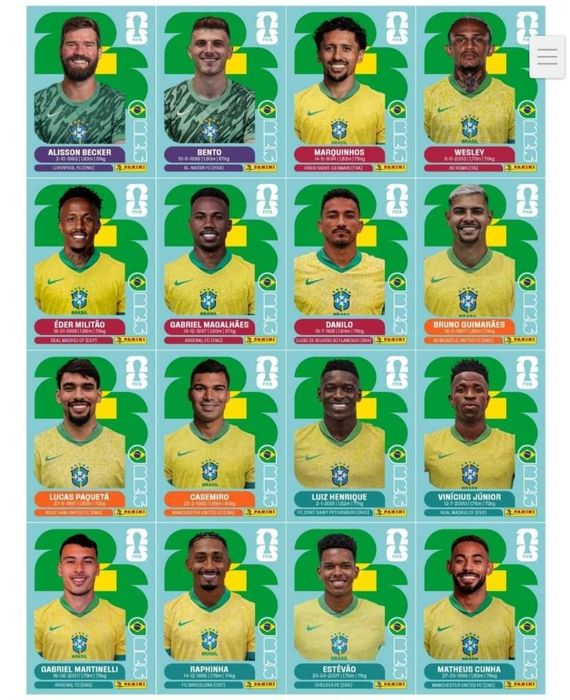 Coleção Panini Completa de Cromos do Mundial 2026