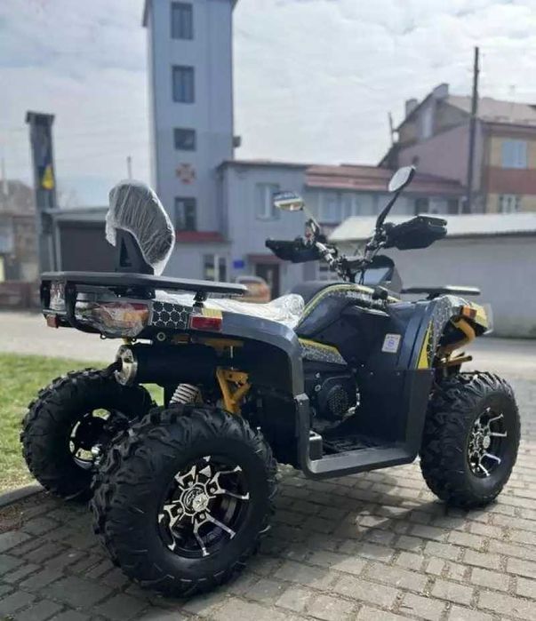 Квадроцикл SharX 250 Желтый | Титановые диски | Лебедка | Shark