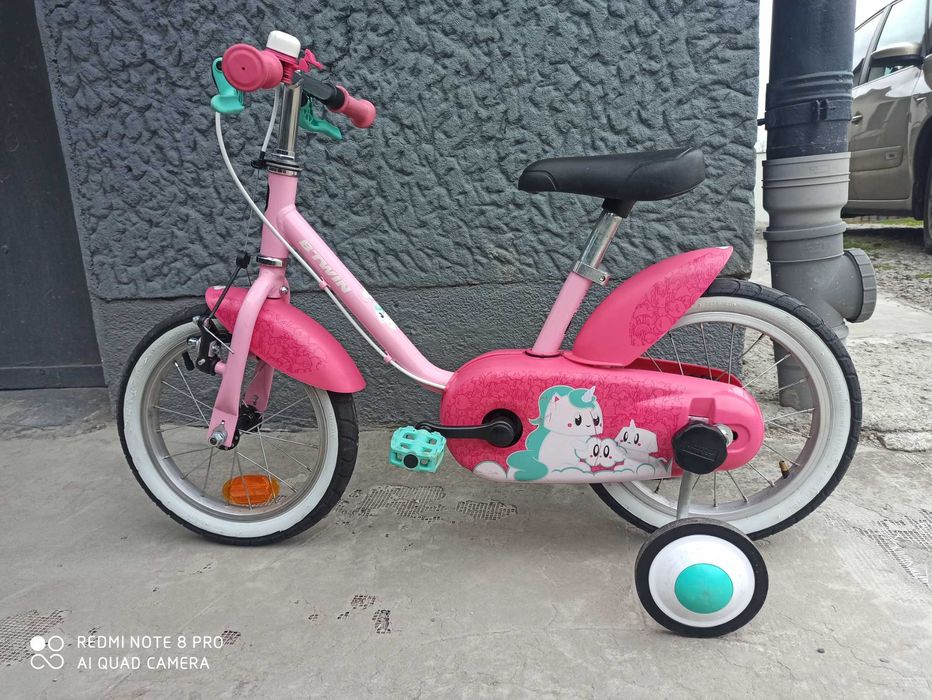 Rowerek 14 cali Btwin Jednorozec + Kolka Boczne ---W Idealnym Stanie