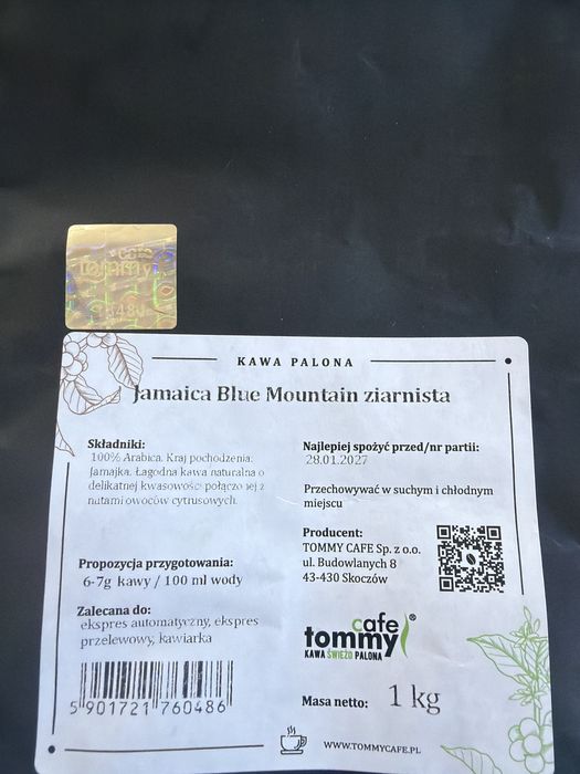 Kawa ziarnista z Jamajki Blue Mountain