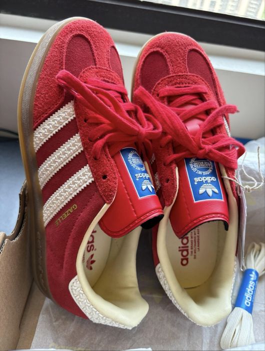 Оригінал кеди Adidas Original Gazelle Indoor Red White газелі червоні