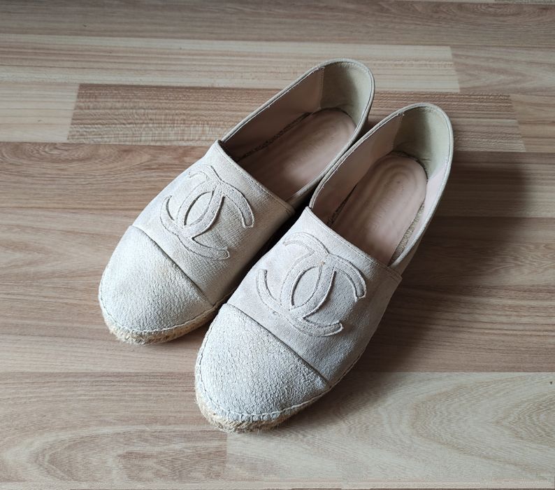 Шкіряні ескадрильї Chanel жіночі мокасини, сліпони