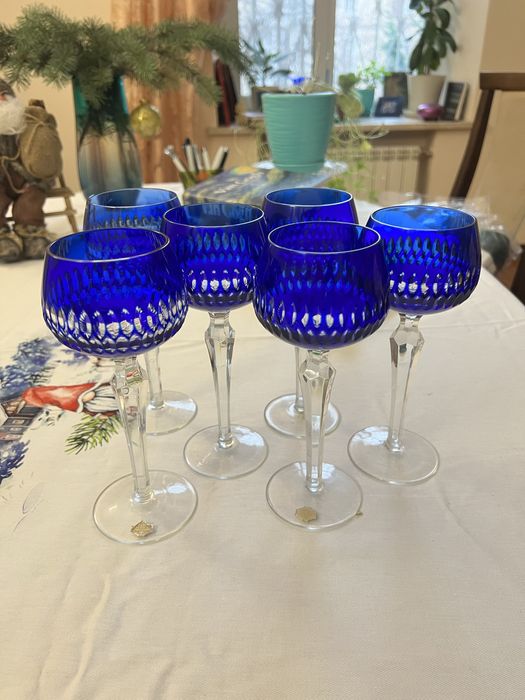 Кришталеві вінтажні фужери богемські