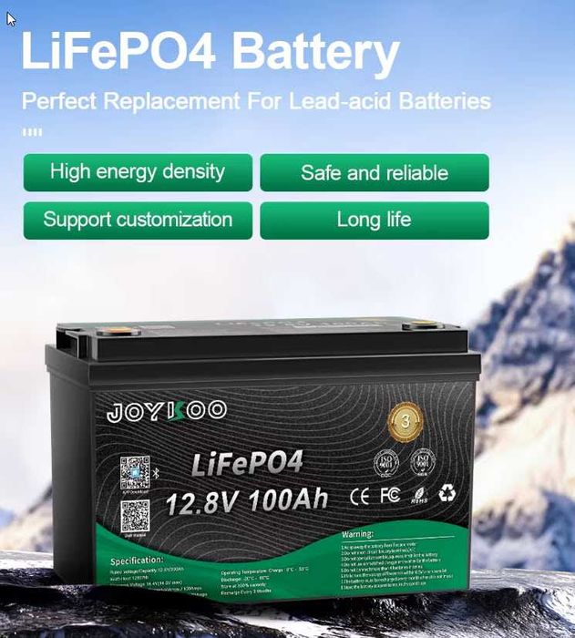 Lifepo4 12v100Ah 100A BMS Свіжак!! з Блютузом