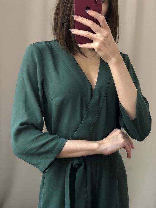 Комбінезон VILA кімоно смарагдовий