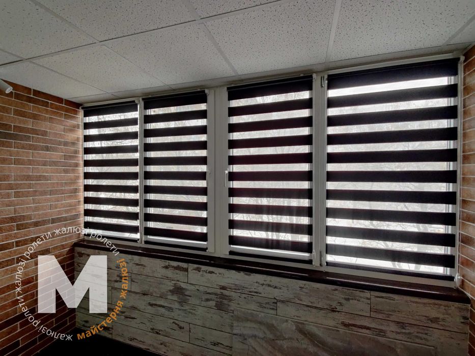 Рулонные шторы. Тканевые ролеты. Жалюзи день ночь — замер и установка