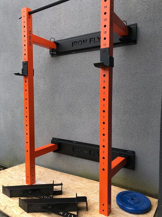 Składana klatka treningowa half rack IRON FLY Premium 80x80x2 mm
