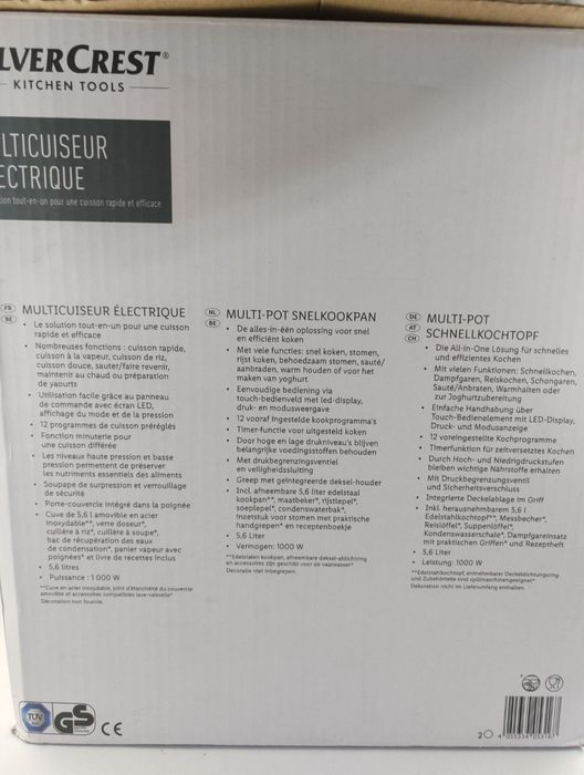 Szybkowar elektryczny Multicooker SilverCrest 1000W 5.7L