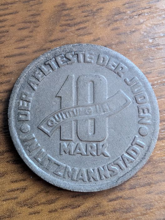Moneta GETTO - 10 MAREK 1943 Magnez stan 2
