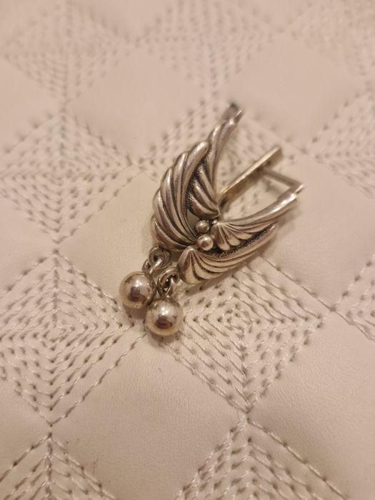 Srebrne kolczyki proby 875 angielskiego zapięcie