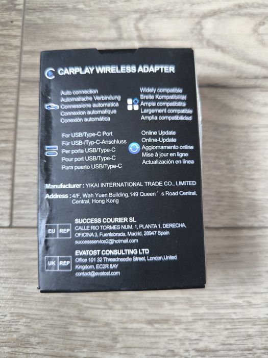 bezprzewodowy adapter carplay android auto 2w1