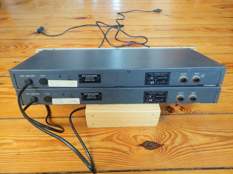 2 x Dynacord EQ310 analog 1/3 octave equalizer