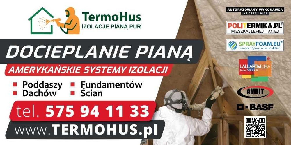 ocieplenia pianą Pur izolacje