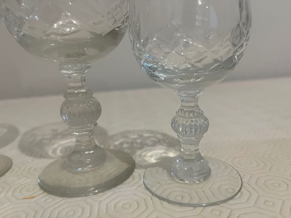 Colecção de copos de cristal