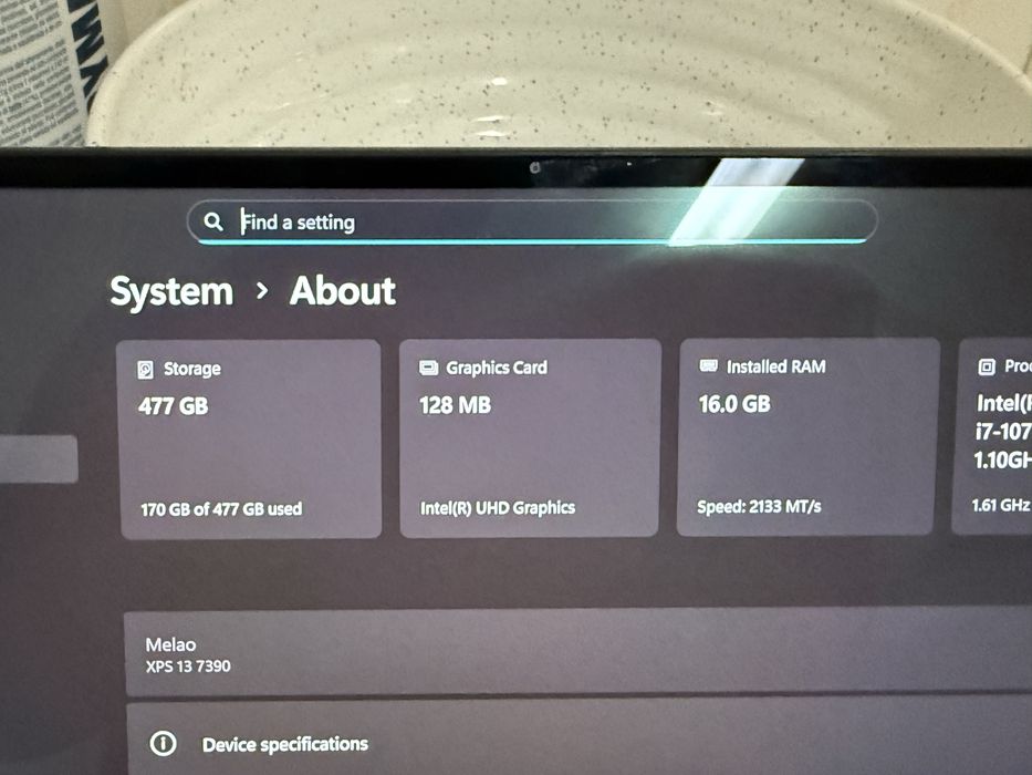 Dell XPS 13 16GB RAM e 512 GB SSD