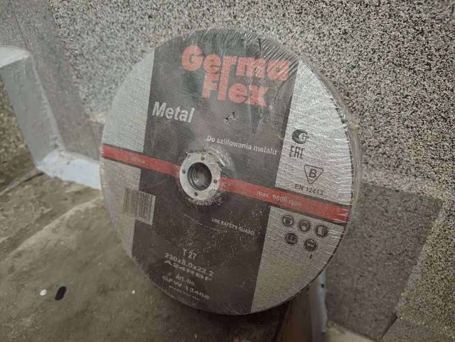 Tarcza do szlifowania metalu 230mm x 8mm Germa Flex