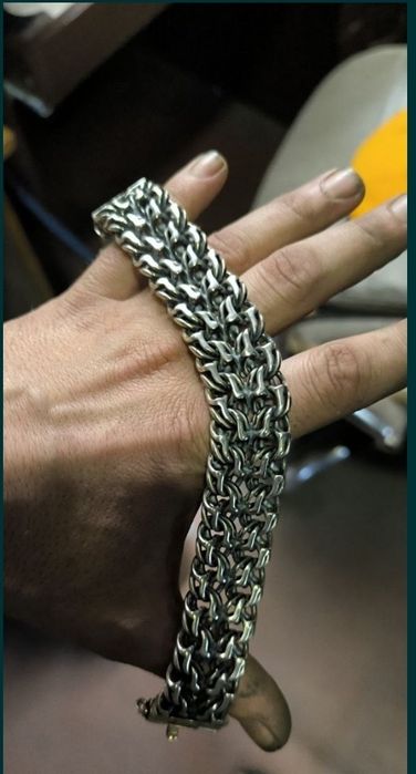 Браслет " КОЗАЦКИЙ" Серебряный браслет . Вес. 35 - 45грамм  925 проба