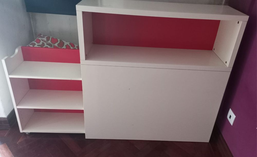 Cama ikea de solteiro com gavetões e cabeceira