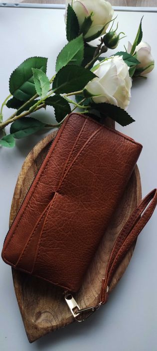 Brązowy Portfel damski