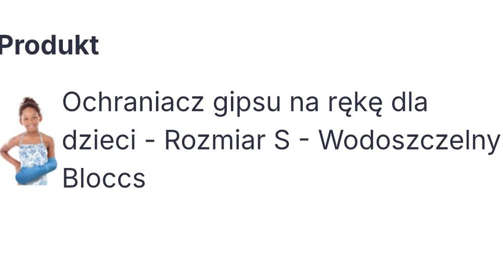 Rękaw gumowy na gips dziecięcy