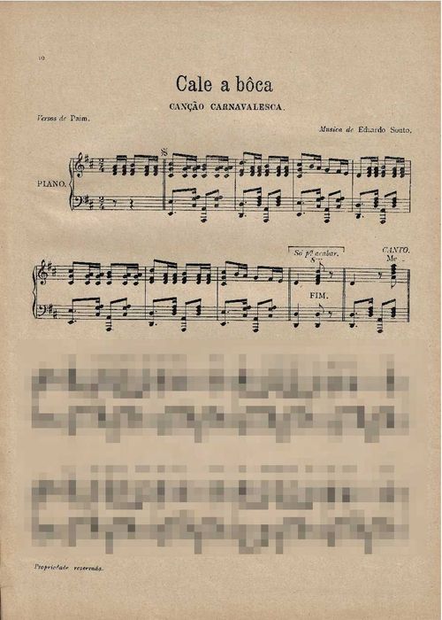 Partitura Histórica - Carnaval do Rio 1925