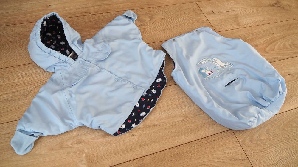 j.NOWY śpiworek do wózka DIMO , r 62, odpinany, kombinezon