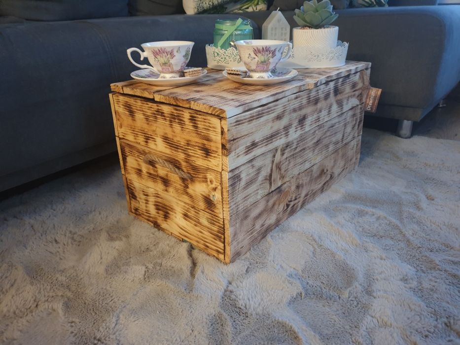 OKAZJA!! Skrzynia, Stolik kawowy , kufer drewniany, skrzynka na pranie