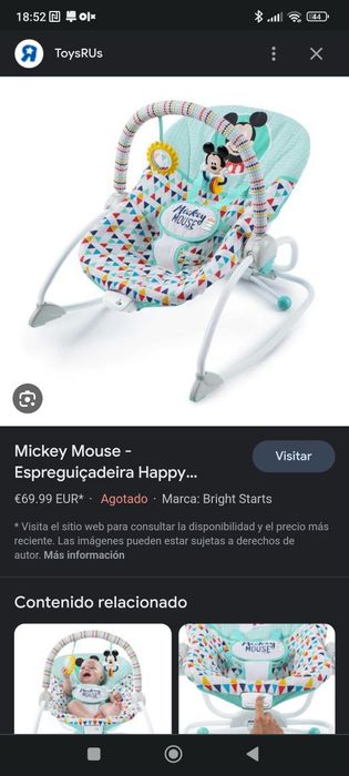 Disney baby - Espreguiçadeira Mickey Mouse