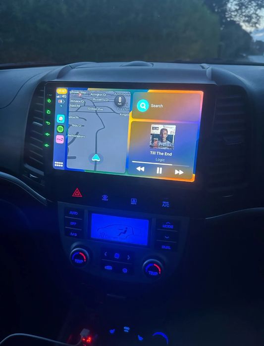 Rádio Android 14 com GPS Hyundai santa fé 2 (Novo)