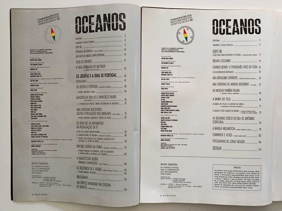revista OCEANOS (vários nºs 7/8/9/10/11/12 e 13)