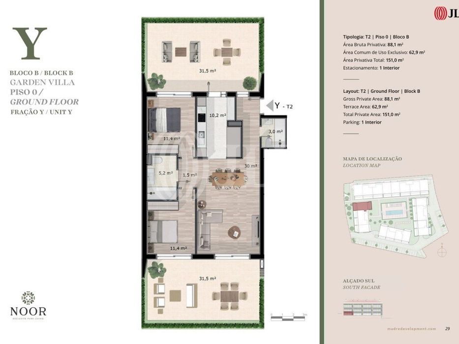 Apartamento T1, novo, no NOOR - Exclusive Pure Living, Tavira, Algarve