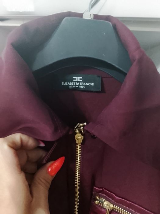 Piękny kombinezon burgundowy Elisabetta Franchi