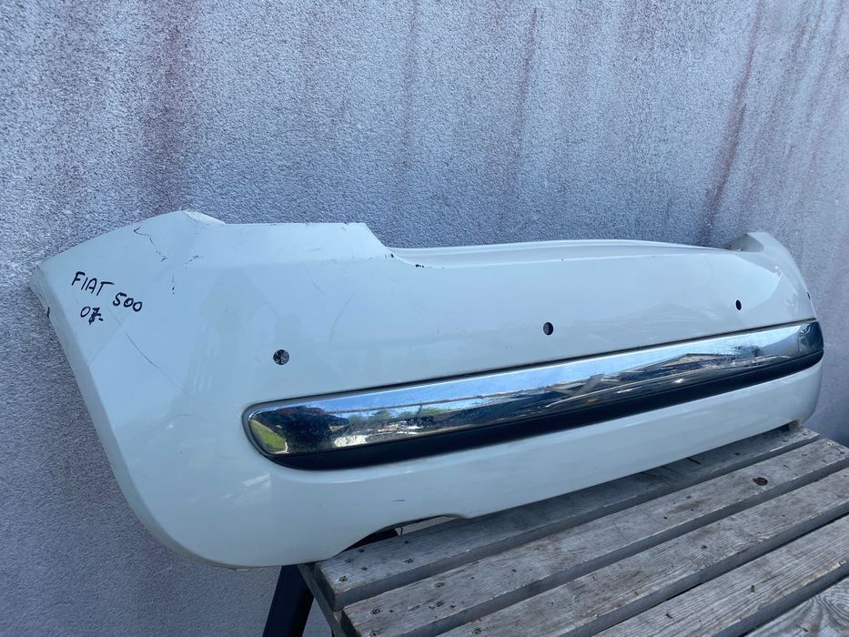 Zderzak Fiat 500 tył chrom 07-12