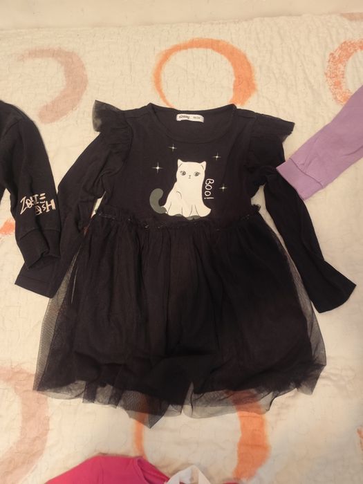 Zestaw halloween dziewczęcych ubranek 98/104