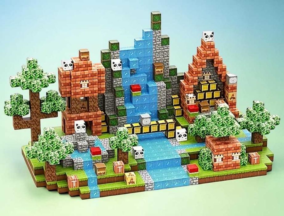 НОВИНКА! Minecraft магнітний конструктор для дітей на подарунок 100 150 300 450 блоків