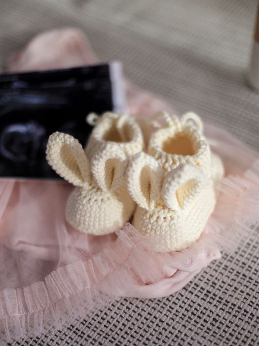 Вʼязані пінеточки зайчики для новонароджених