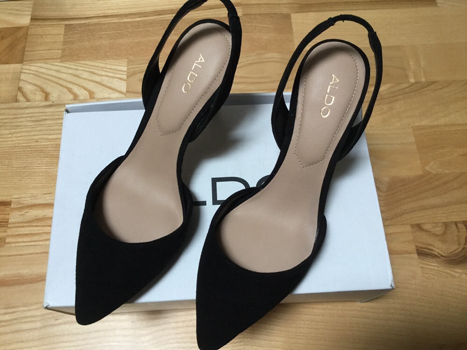 Czarne skórzane szpilki ALDO roz. 37