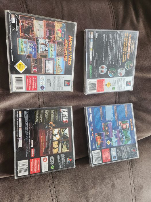 4 gry PlayStation Worms Comman Conquer Tenchu 2 Mickey